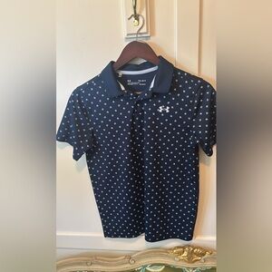 Under Armour Dark Blue Polo with White Accents